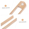 COLLBATH 1pc Natural Bamboo Food Serving Tongs Magnetic Kitchen Clip