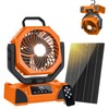 20000mAh Solar Camping Fan, Portable Rechargeable Battery & Solar Powered
