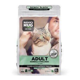 Nature's HUG Dry Cat Food, for Adult-All Breeds, 4 lb. Bag, Just Like Chicken Recipe, Grain Free & Hypoallergenic, Supports Microbiome Health, Sustainable Complete Protein & Balanced Nutrition