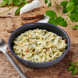 Trek'n Eat Creamy Chicken – piatto cremoso di pollo e riso per avventure all'aria aperta | pasto sano, senza glutine, leggero e a lunga conservazione