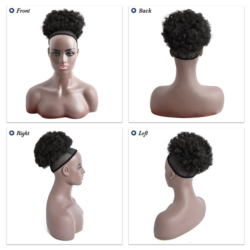 YAMEL Afro Puff Drawstring Ponytail Large Bun Extensions Darkest Brown