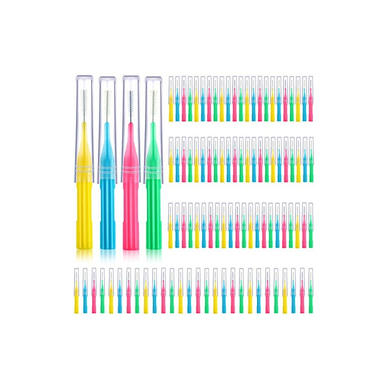 100 piezas de cepillos para limpiador, cepillo interdental, palillo de