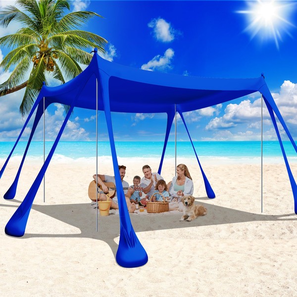 Beach Tent Canopy Pop Up Shade 10x10ft Sun Shelter Portable