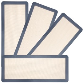 4 Pcs Small Silicone Baking Mats Compatible with Harvest Right Freeze Dryer, Reusable Silicone Drying Mat, Non Stick Silicones Liners Sheets for Kitchen Baking Trays (Grey, S, 13-5/16 ''x 7")