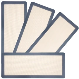 4 Pcs Small Silicone Baking Mats Compatible with Harvest Right Freeze Dryer, Reusable Silicone Drying Mat, Non Stick Silicones Liners Sheets for Kitchen Baking Trays (Grey, S, 13-5/16 ''x 7")