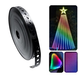 Evertine 12mm RGB Pixel MegaTree Mounting Strip Black Roll 50m Heavy Duty (Black)