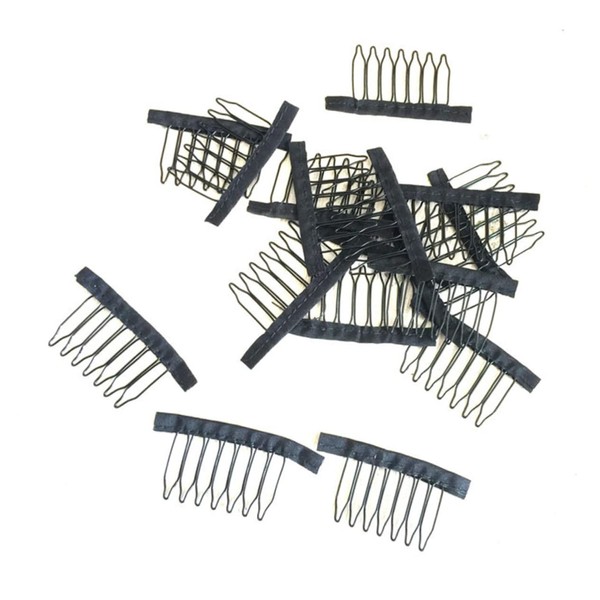 10pcs Steel Tooth Wig Comb Clips for Lace Wigs Durable
