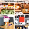 Ginobili 30 Pcs Label Holders Sign Clip, Plastic Clear Rotatable