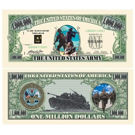 U.S. Army $Million Dollar$ Novelty Bill Collectible