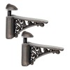 Chinflly Adjustable Glass Floating Shelf Brackets,2 PCS Antique Glass Shelf