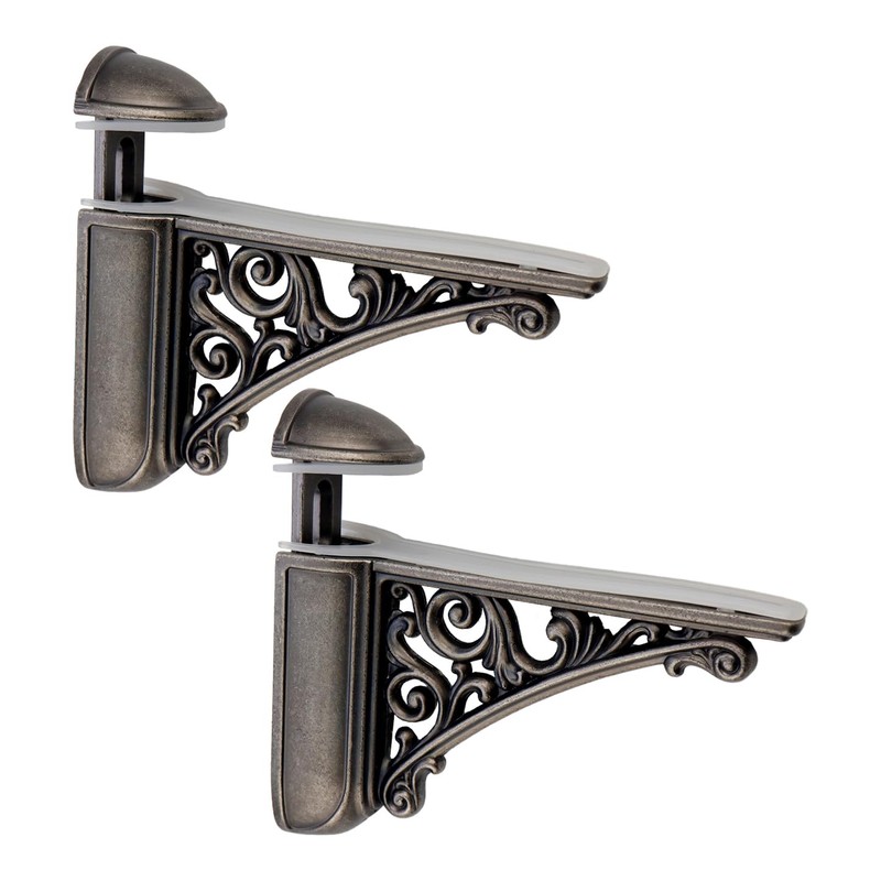 Chinflly Adjustable Glass Floating Shelf Brackets,2 PCS Antique Glass Shelf