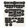 Car Interior Button Repair Decal Set Door Lock Button Decals