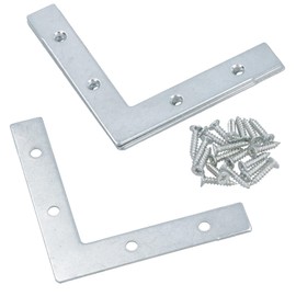 75mm (3in.) Corner Mending Plate Angle Bracket L Shape Reinforcing Repairing 20pc