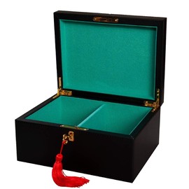 The House of Staunton Premium Leather Chess Box (Black with HOS Logo)