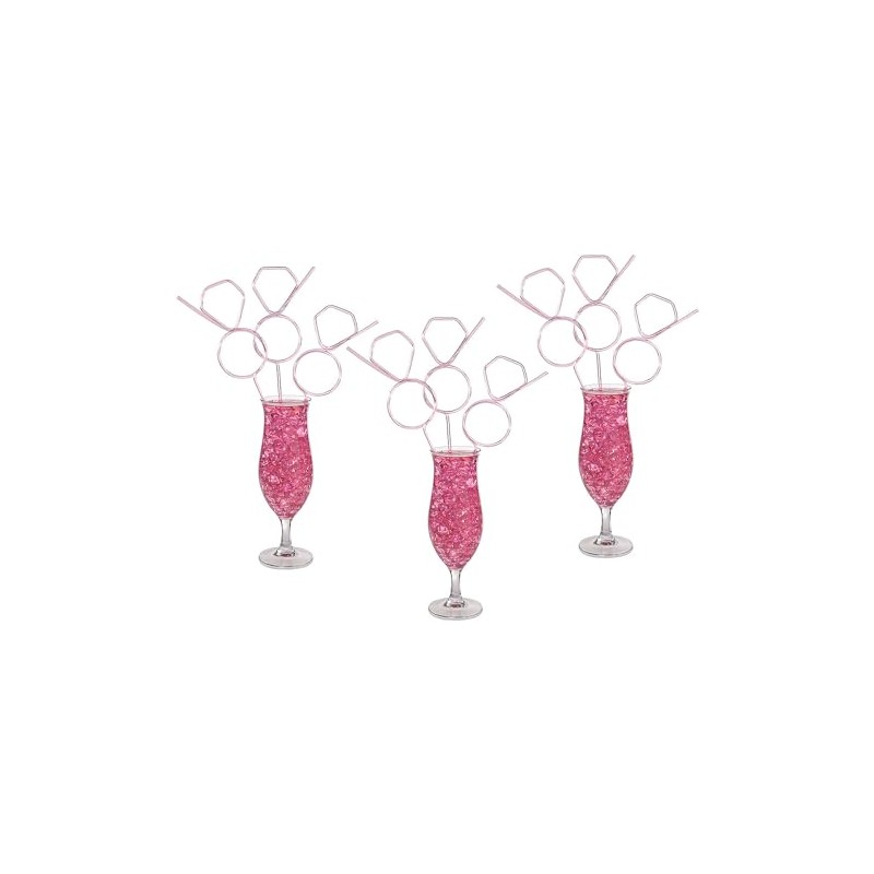 Pink Diamond Ring Silly Straws Bulk 48 Pc