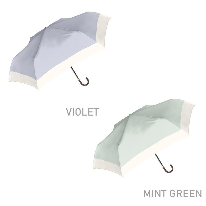 Nakatani Natural Basic Women's Folding Umbrella, Dullness Bicolor Violet [724-057],