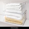 iDesign Recycled Plastic Stackable Storage Bin with Handles - Clear