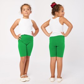 Merry Style MS10-227 Girls' Cotton Short Leggings, Green