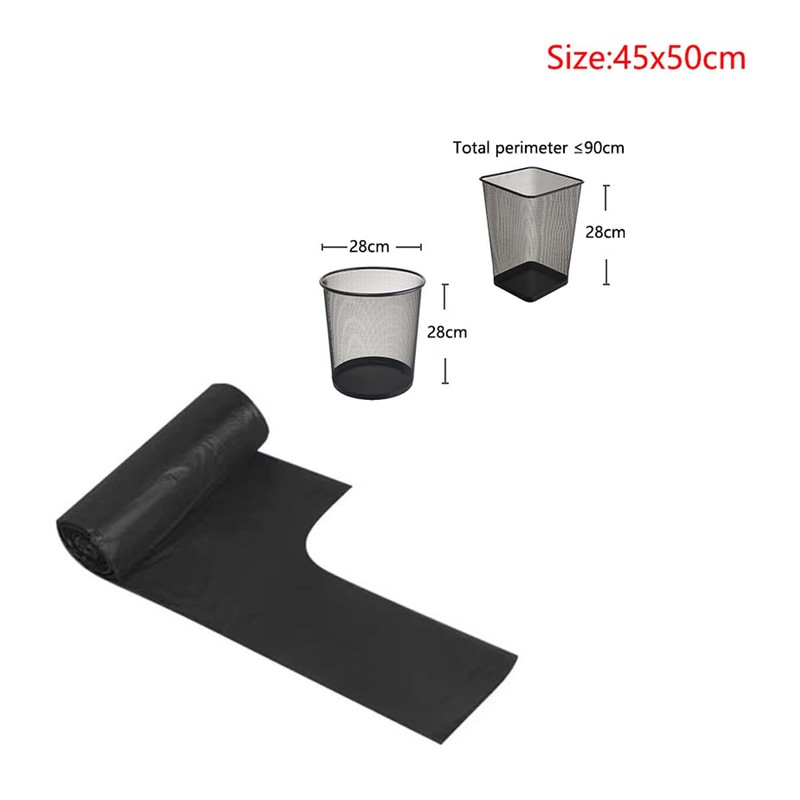10L Trash Bags 45x50cm Black Disposable Kitchen Trash Can Bags