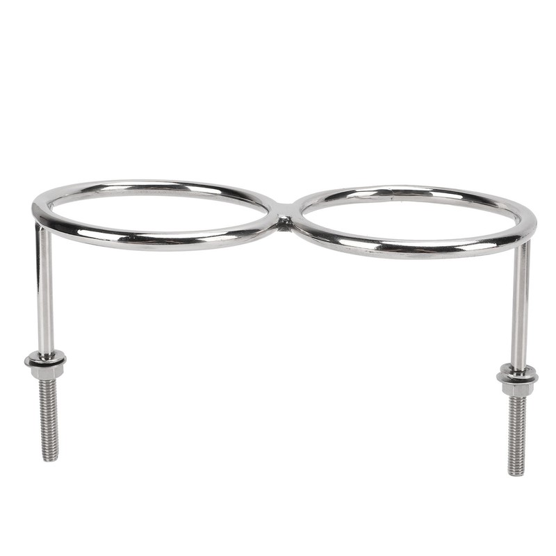 316 Stainless Steel Double Ring Cup Holder with Mounting Nut