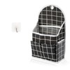 FuninCrea Wall Hanging Storage Bag, 3-Layer Hanging Pocket with Non-marking