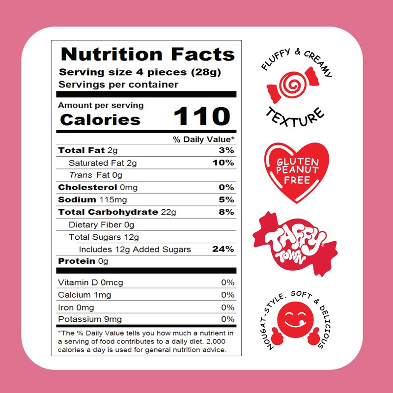 Taffy Town Saltwater Taffy, Strawberry Cheesecake, 40 Ounce