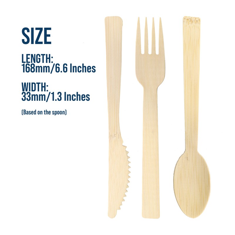 PME Bamboo Cutlery - Spoons 30 Piece BAM88 Brown