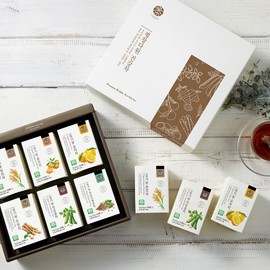 Pyeongchang Dawon Organic Health Tea Gift Set No. 2, 6 Types of Health Tea + Show..., 1 Set