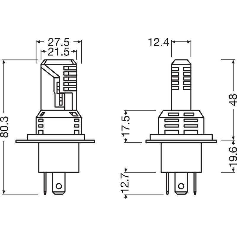 OSRAM LEDriving HL EASY ≜ H4/H19, LED high and low