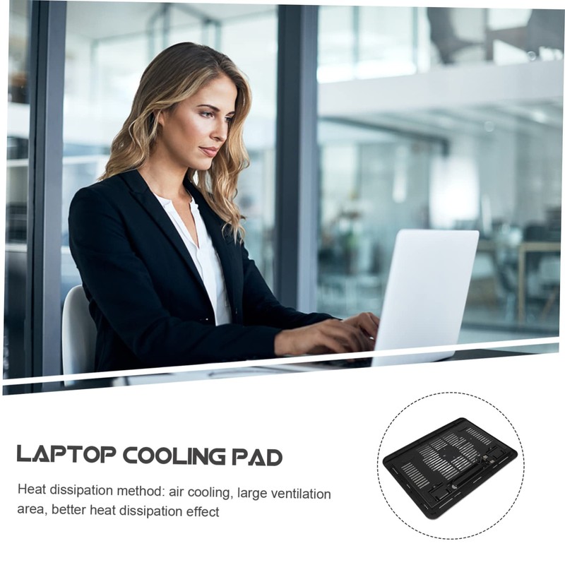 KOMBIUDA Quiet Laptop Cooling Pad Anti-Slip Design Portable Stand for