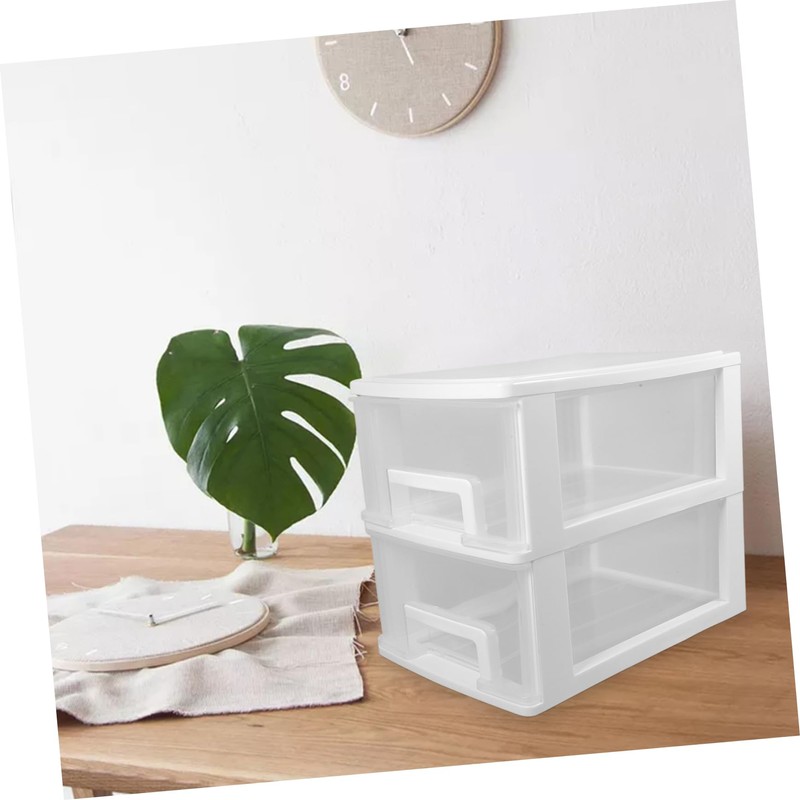 DOITOOL Clear Drawer Organizer Box for Office Desk Storage Case