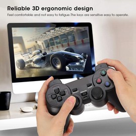 Computer Game Controller, Wired Gamepad with Dual‑Vibration, for PC Laptop Joystick, Turbo Kill, AUTO Burst Function, USB Interface