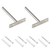 Leliafleury 2Pcs Floating Shelf Bracket 2 Inch Hidden Shelf Brackets