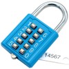 MIONI 10 position button combination padlock, 5 position locking mechanism,