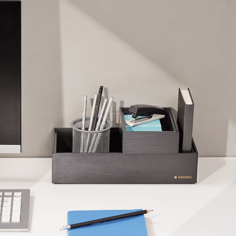 Navaris Bamboo Storage Box Set of 2 - 2 x