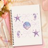 JXREQ Cute Purple Coquette Bow Seashell Notebook Coastal Journaling Notebooks