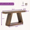 HIGREENA 55 Inch Entryway Table, 2-Tier Narrow Farmhouse Rustic Wooden
