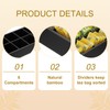 sourcing map Tea Bag Organizer, 8 Compartments Pine Wood Tea