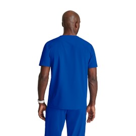 BARCO One Velocity Scrub Top for Men - V-Neck Medical Top, Eco-Friendly Fabric, 4-Way Stretch Men's Scrub Top Cobalt Small