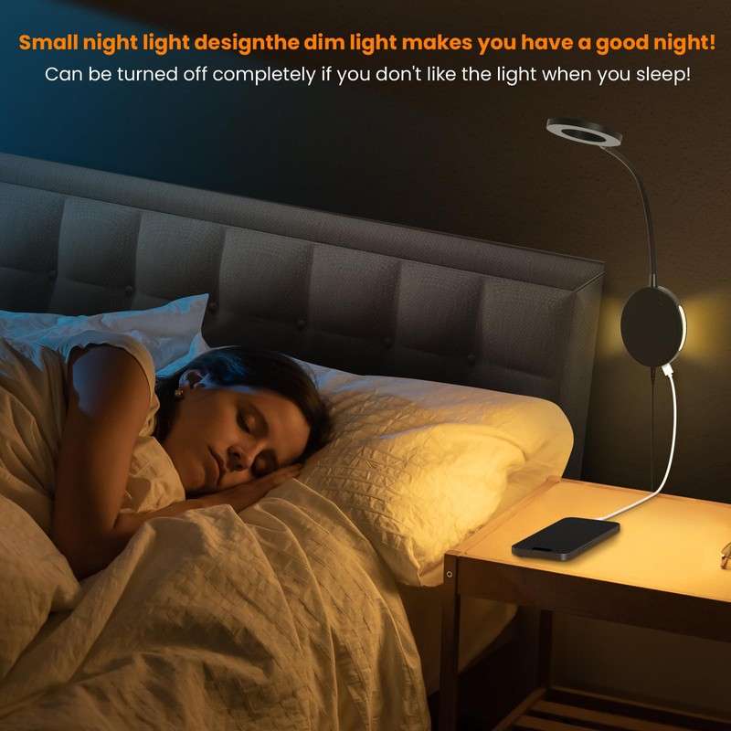 NoeiiT Wall Mounted Reading Light,Bedside Headboard Lights with 5 Color