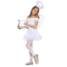 Fun World Little Angel Costume, Large 12-14, White
