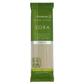 Clearspring Soba Japonesa Orgánica, 200 g, Fideos Firmes y Suaves, Secado Natural a Bajas Temperaturas, Sin Gluten, Tradicional Método Japonés, Listos en 5 Minutos, Perfectos para Sopas o Salteados