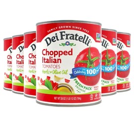 Dei Fratelli Chopped Italian Tomatoes with Herbs and Olive Oil - Vine-Ripened – Non GMO, Gluten-Free (28 oz. Cans, 6 pack)