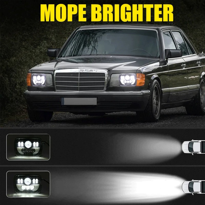 Unbranded 2PC 7x6 5x7 LED Headlight Hi/Lo for International IHC