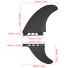 3PCS Surf Fin Set Flexible Stable Lightweight Durable PVC Surfboard