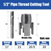 2Pcs Integrated Internal & External Pipe Threading Tool, PVC Pipe
