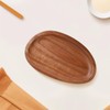 Captivating Wooden Snack Dessert Plate Irregular Oval Design Round Wooden