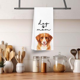 EJGFS Dog Mom Decorative Kitchen Towel 16"x24" – Hand Towel for Bathroom, Dog Mom Gifts for Mother's Day, Birthday, Puppy Shower, Chritsmas, etc.(012)