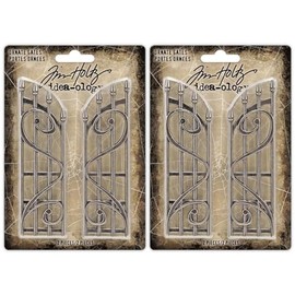 Tim Holtz Idea-Ology Metal Ornate Gates - Bundle of Two