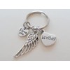 Memorial Keychain, Wing Charm and Heart Charm and I Love
